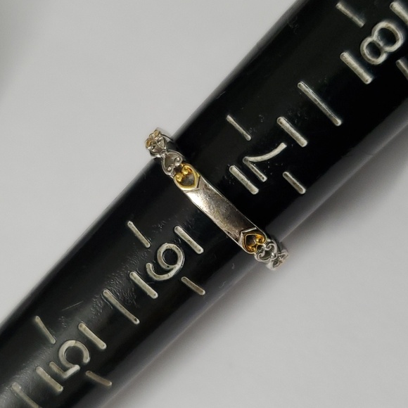 Sterling Silver 925 Sleeping Beauty Turquoise Gold Ring - Picture 8 of 9